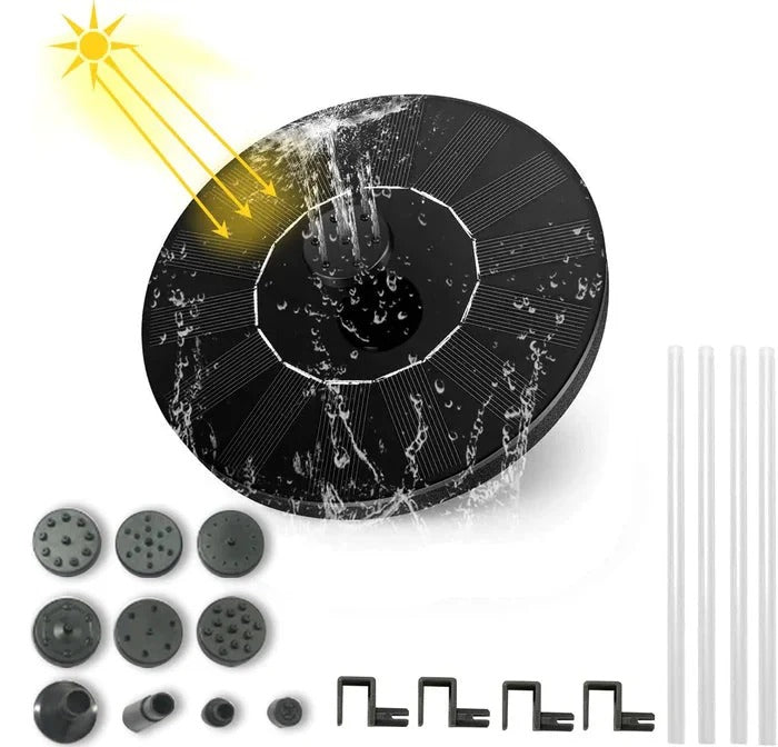 🔥Hot Sales 55% OFF🔥Solar Fountain, Solar Powered Bird Bath Fountain Pump with 4 Nozzles 1.4W Solar Panel Kit Water Pump, Outdoor Watering Submersible Pump for Pond, Pool, Garden, Fish Tank