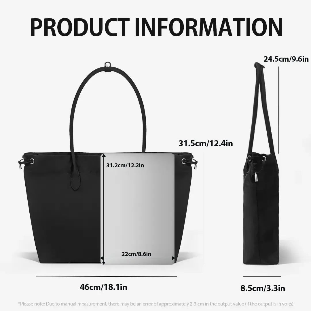 Versatile Large Capacity Tote Bag for Work & Travel Classic Black Shoulder Bag with Easy Carry Handles Perfect for Everyday Use
