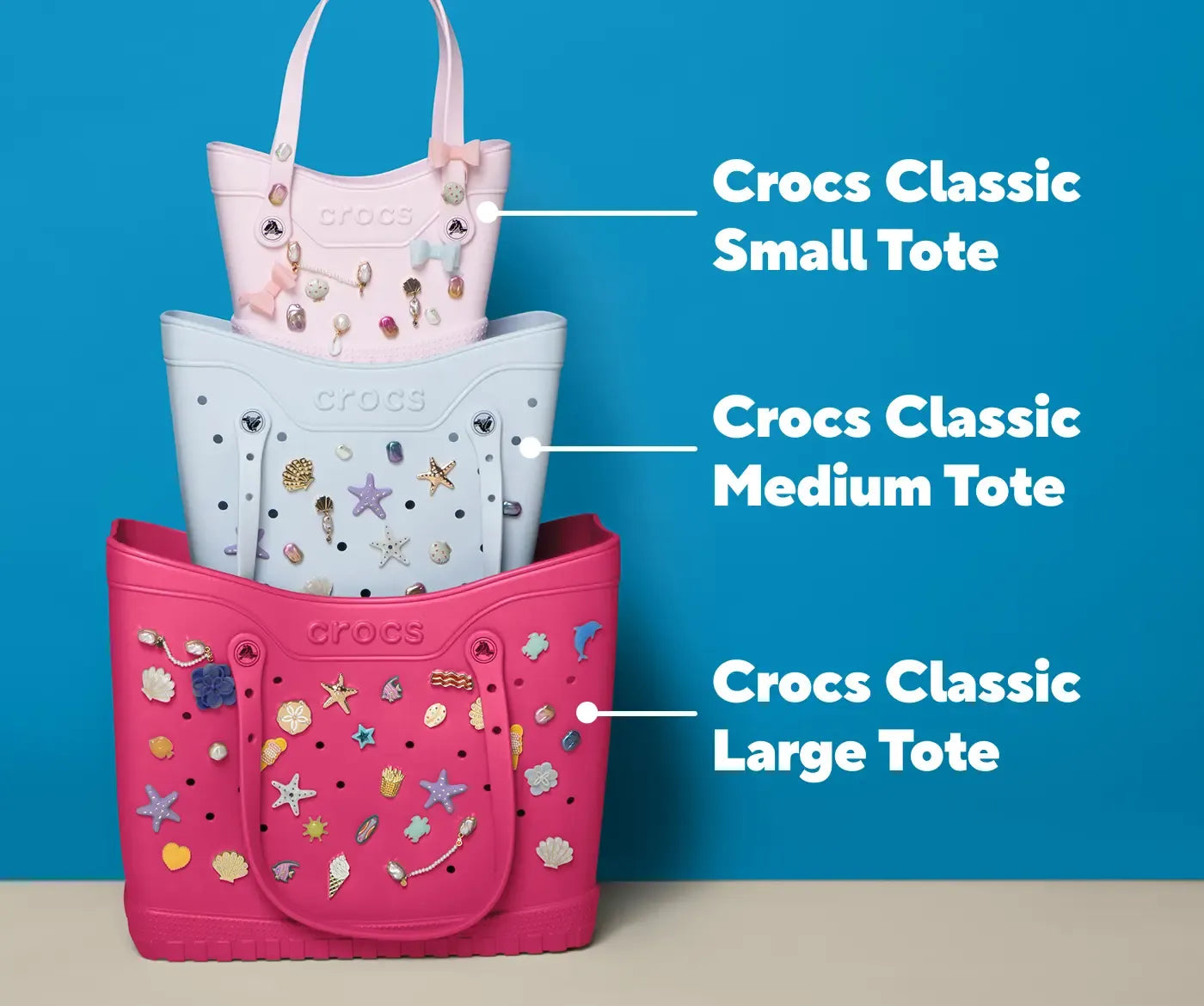 Crocs Classic Tote Bag, Personalize with Jibbitz