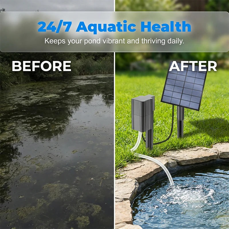 ☀️Solar Pond Aerator with Air Pump